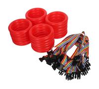 HEALSOPTHY 24 Sets Ring Safety Walking Rope with Anti-Lost Wristband Identification Bracelet Bright Red Leash for Group Outings Quick-Release Connectors Comfortable Soft Material for Daycare