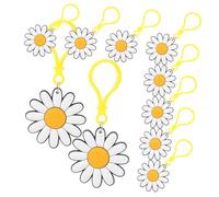 HEALSOPTHY 24pcs Daisy Keychains for Women Cute Flower Keyring Backpack Bag Charms Random Colors Sturdy Keychain Accessories for Purse Decoration Party Random Color