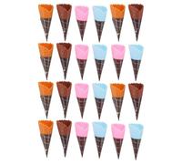 HEALSOPTHY 24Pcs Mini Ice Cream Cone Models, Realistic Artificial Play Food Ice Cream for , Imitation Dessert Shop Decor and Photography Props
