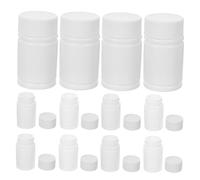 HEALSOPTHY 24pcs Small Medicine Bottles with Leak-Resistant Caps Hdpe Portable Pills Container for Travel Cosmetic Storage and Pharmaceutical Packaging Organizer