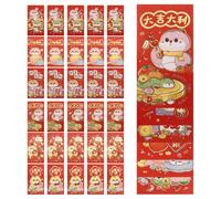 HEALSOPTHY 24pcs Year Snake Red Envelopes Chinese Year Red Packets Decorative Lucky Money Hong Bao for Spring Festival with Cartoon Design