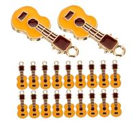 HEALSOPTHY 25pcs Vintage Guitar Charms for Jewelry Making Unique Musical Instrument Pendants for DIY Necklaces Bracelets and Earrings Craft Findings for Music Lovers