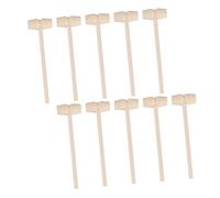 HEALSOPTHY 25Pcs Wooden Hammer Set for Seafood Cracking and DIY Crafts Smooth Finish Wood Mallets for Crab Shells Lobster Shrimp and Jewelry Portable Lightweight Design for Adults