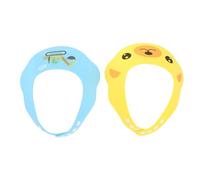 HEALSOPTHY 2pcs Adjustable Shampoo Cap Set for Soft Lightweight Bath Visor Hat with Double for Ears and During Shower and Bath