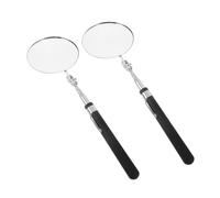 HEALSOPTHY 2pcs Automotive Telescopic Inspection Mirror with Large Reflective Surface Extendable Under Car and Inner Wall Check Tool Anti-slip Handle for Mechanics and Technicians