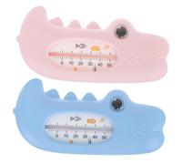 HEALSOPTHY 2pcs Bath Thermometers Animal Shaped Water Temperature Measuring Tool for Nursery and Tub Safe Rounded Design Cute Cartoon Shower for Comfortable Bathing