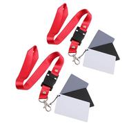 HEALSOPTHY 2pcs Black White and Gray Cards Neck Lanyard for Photography Video Checker Reference Cards Lanyards for Camera and Video