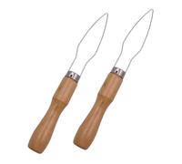 HEALSOPTHY 2PCS Button Helper Tool for Seniors and DIY Wood Metal Button Hook for Shirts Coats Wedding Dresses Portable Fastener Threading Device for Efficient Buttoning