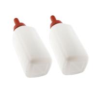 HEALSOPTHY 2pcs Calf Feeding Bottle with Rubber Nipple Manual Vertical Animal Nursing Feeder for Lambs Goats and Newborn Livestock Use Farm Tool for Small to Operations