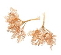 HEALSOPTHY 2pcs Christmas Pine Cones Picks Pine Branches Artificial Plastic Picks for DIY Wreath Making Gold and Silver Decoration Materials for Holiday Crafts