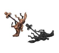 HEALSOPTHY 2pcs Creative Alloy Metal Horse Racing Board Game Figurine Set Miniature Racing for Multiplayer Family Fun Elegant Black Design for Horse Board Accessories