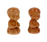 HEALSOPTHY 2pcs Creative Key Chains Buddha Keychain Adornment Hanging Pendant Key Ring Decor for Tiny Buddha Car Accessories Ornament