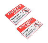 HEALSOPTHY 2pcs Do Not Enter Warning Sign Metal with Pre Drilled Fade Resistant Outdoor Restricted Zone Safety Sign for Office Property Easy to Install Indoor Outdoor Use
