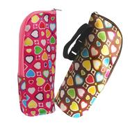 HEALSOPTHY 2pcs Feeding Bottle Covers Thermal Insulation Bags with Handle Portable Milk Warmer Pouches for Travel and Stroller Reusable Bottle Covers for Hot and Cold Drinks Stylish