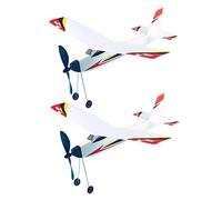 HEALSOPTHY 2Pcs Foam Glider Planes Educational Airplane Models for Outdoor Flying Random Patterns Birthday Party Favors and Travel Activities
