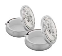 HEALSOPTHY 2pcs Holy Communion Box Zinc Alloy Small Jewelry Case for Catholics Religious Keepsake Holder Rosary Beads Case Retro Design