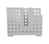 HEALSOPTHY 2pcs Kitchen Utensil Storage Basket Set, Wall-mounted Plastic Chopstick Holder with Drainage, Gray Cutlery Organizer for Dishwasher and Countertop Use