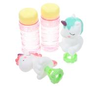 HEALSOPTHY 2pcs Mini Unicorn Bubble Wands Small Bubbles Party Bag Fillers for Birthday Outdoor Fun Safe Random Color