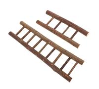 HEALSOPTHY 2pcs Mini Wooden Ladder Miniature Dollhouse Staircase Furniture Accessories for DIY Fairy Garden and Micro Landscape Decoration