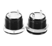 HEALSOPTHY 2pcs Oxide Black LED Push Button Switch for Boats Trucks Flat Momentary Switch Lightweight Control for Car and Industrial Applications