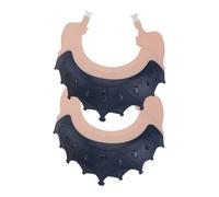 HEALSOPTHY 2pcs Protective Silicone Shampoo Caps for Children Bathing Ear and Eye Protection Waterproof Hair Washing Hats Baby Blue