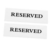HEALSOPTHY 2pcs Reserved Seating Signs Table Tent Cards for Weddings Restaurants Parties White Reserved Chairs Indicators for Formal Events