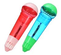 HEALSOPTHY 2pcs Retro Vintage Microphone Toys with Echo Effect Karaoke Props for Pretend Play Music-themed Party Favors for Boys and Girls