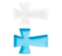 HEALSOPTHY 2pcs Silicone Cross Shape Moulds for DIY Jewelry and Crafting, Flexible Structure with Detailed Craft Finish, for Cake Decoration, Soap, Candle Making and Easter Religious Projects