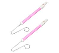 HEALSOPTHY 2pcs Slide Whistle for Pink Sliding Pull Flute Musical Instruments Smooth Edges Stress Relief and Confidence Building Creative Birthday and Christmas Gift