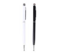 HEALSOPTHY 2pcs Stylus Pen for Touch Screens Flexible Nib Capacitive Screen Pen Compatible with Android Phones and Tablets Smooth Writing and Drawing Material Reduces Fingerprints Black White