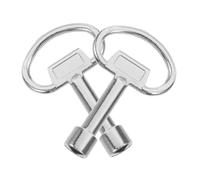 HEALSOPTHY 2pcs Triangle Key for Electric Meters Trash Bins and Cabinets Triangle Spanner Keys for Community Litter Bins and Outdoor Trash Cans