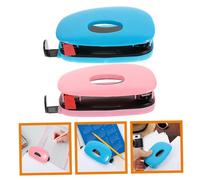HEALSOPTHY 2Pcs Two Hole Puncher for Paper Manual Handheld Puncher for Office School and DIY Crafts Portable Lightweight Design Suitable for Loose Leaf Index Cards Gift Tags and Thin