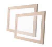 HEALSOPTHY 2pcs Wooden Papermaking Frame Kit Pine Wood DIY Paper Making Screen for Educational Craft Supplies Traditional Handmade Pulp Art Tool for Creative Learning and Fun