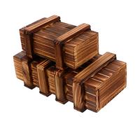HEALSOPTHY 2pcs Wooden Puzzle Box Hidden Compartments Fun Brain Teaser Puzzle Case for Friends Family Boys and Girls for Relaxation and Entertainment