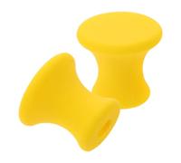 HEALSOPTHY 2pcs Yellow Rubber Tuning Fork Holder Stand with Triangle Shape and Nonslip Surface, Prolongs Resonance and Protects Tuning Fork Handles for Acoustic Experiments and Classroom Use