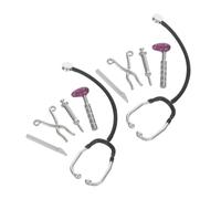 HEALSOPTHY 2sets Scale Dollhouse Doctor Accessories Set Mini Stethoscope Care Tools for Educational Hospital Play Realistic Medical Kit for Dollhouse Decoration and Social Learning
