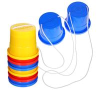 HEALSOPTHY 3 Pairs Plastic Jumping Stilts with Straps for Balance Training Outdoor Walker Fun Coordination Exercise Random Color