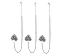 HEALSOPTHY 3 Pcs Heart Shape Luminous Pendant Necklace Solid Holder Case for Perfume DIY Jewelry Accessories Mixed Color Copper Hanging Charm
