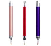 HEALSOPTHY 3 Pcs Light-up Rhinestone Drill Pens with Body for DIY Diamond Art Eye-Caring LED Sticky Tools in Red Blue Gold Compact and Craft Supplies