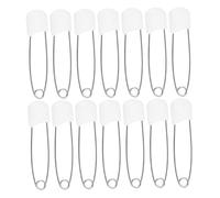 HEALSOPTHY 30 Pcs Large White Safety Pins for Baby Diapers Cloth Diaper Pins Locking Closure for Infant Diapering and Sewing