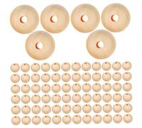 HEALSOPTHY 300pcs Natural Wooden Beads for Crafts Unfinished Round Wood for Jewelry Making DIY Macrame Bracelets Christmas Decorations