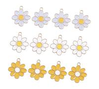 HEALSOPTHY 30pcs Flower Shape Pendants for Jewelry Making DIY Decorative Charms for Keychains Necklaces and Crafts Lightweight and Fashionable Floral Designs