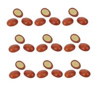 HEALSOPTHY 30PCS Miniature Boiled Egg Models for Dollhouse Kitchens Realistic Fake Food Accessories Compact Artificial Eggs for Creative Play and DIY Crafting Projects
