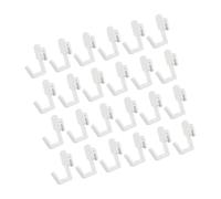 HEALSOPTHY 30pcs White Plastic Pegboard Hooks for Garage Storage Tool Hangers for Kitchen Utensils and Accessories Organizing Utility Pegboard Holder
