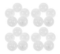 HEALSOPTHY 30pcs White Rattle Bell Balls Inserts for Baby Toys, DIY Puppet Noise Maker Accessories, Plastic 28mm Sound Squeakers for Newborn Shaking Toys and Doll Repair
