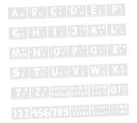 HEALSOPTHY 36pcs Reusable Alphabet Number Stencils for Painting DIY Crafts Wear-Resistant Plastic Templates for Journals Cards Notebooks Art Projects