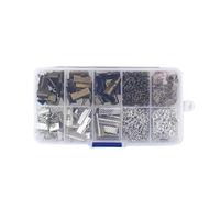 HEALSOPTHY 370pcs Metal Cord End Clasps with Textured Crimp End Clamps for DIY Crafts Ribbon and Bookmark Holds Ribbon and Cording in Place Jewellery Making Accessory