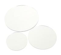 HEALSOPTHY 3pcs Acrylic Mirror Props for Product Photography 360 Degree All-round Display, Silver round Acrylic Mirror Boards for Jewelry and Small Online Products