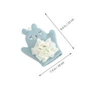 HEALSOPTHY 3Pcs Bath Mitts Washcloth Gloves for Bathing, Reusable Cartoon Double-Sided Bath Gloves in Blue, Orange Pink, and Mint Green for Shower Care