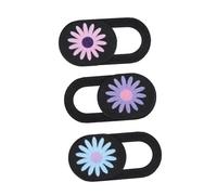 HEALSOPTHY 3pcs Chrysanthemum Pattern Webcam Lens Cover Slider for Laptop Tablet PC Privacy Protection Anti-peeping Camera Cover with Adhesive Tape Random Color